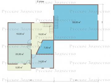 Дом из бруса "Вепс" (9х9 + 7х8 гараж)