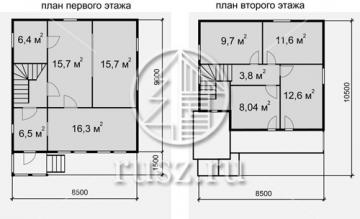 Каркасный дом "Ермак" (8,5х10,5)